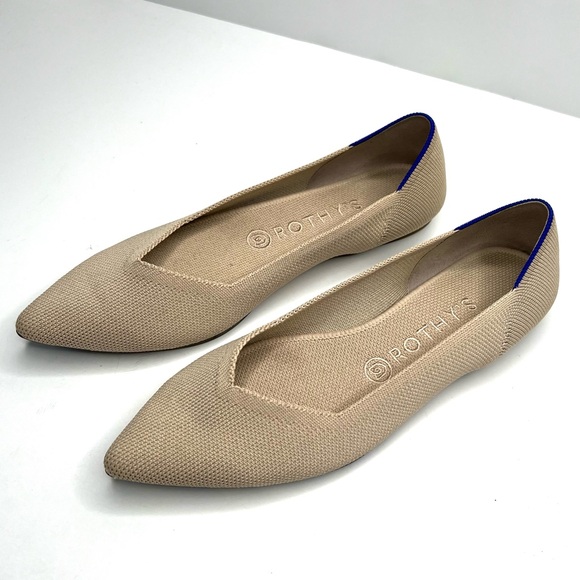 Rothy’s The Point Ballet Flat in Ecru Size 9